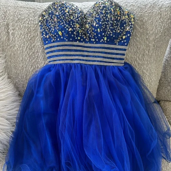 amazon cheap formal dresses Sapphire Elegance Plume Gown | Blue Dress